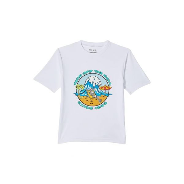 키즈 반스 Skelechill Sun 셔츠 숏슬리브 반팔 - 화이트 8851124