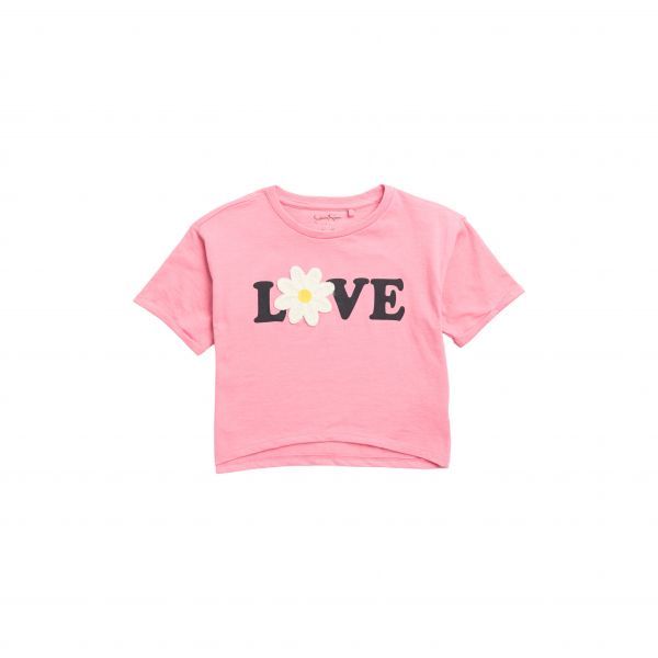 키즈 Jessica Simpson 키즈 숏슬리브 반팔 그래픽 티셔츠 - 라이트 핑크 8326815