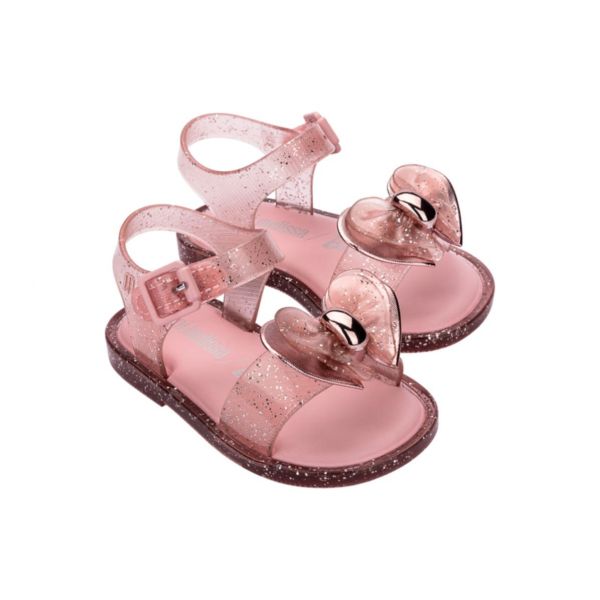 키즈 멜리사 x Barbie 미니 Mar 샌달 샌들 - 핑크 글리터 8465761