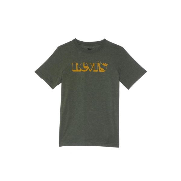 키즈 리바이스 롱슬리브 긴팔 그래픽 티셔츠 - Thyme 헤더 8851039