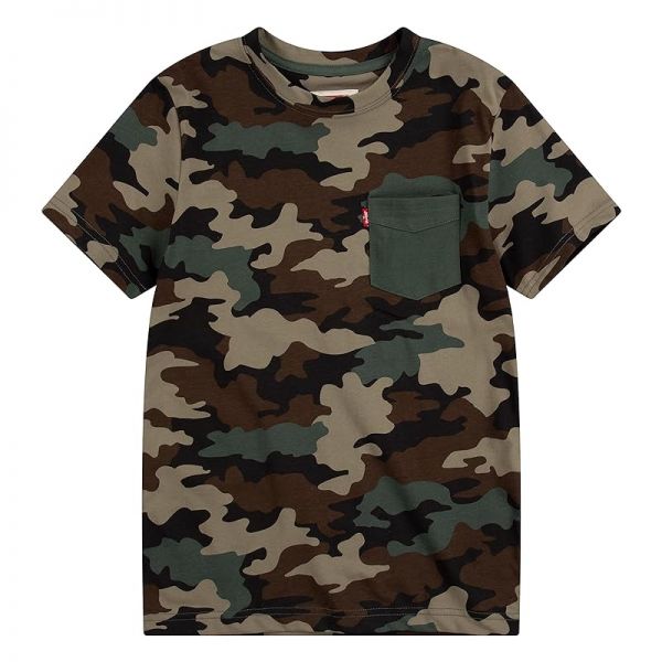 키즈 리바이스 숏슬리브 반팔 프린티드 티셔츠 셔츠 - Cypress 카모 8851032