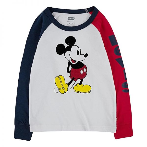 키즈 리바이스 Levi&#039;s x Disney Mickey Mouse 래글런 나그랑 티셔츠 - 화이트 8851318