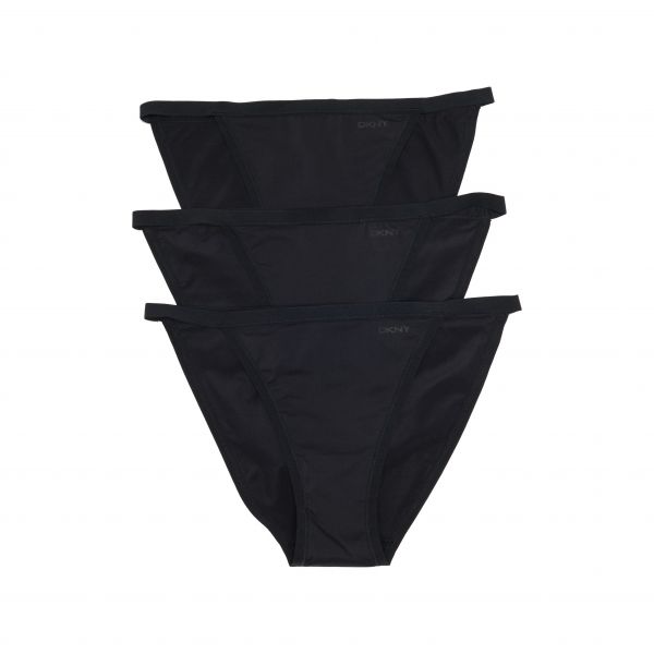 우먼 DKNY 디케이앤와이 액티브 컴포트 Assorted 3팩 스트링 Bikinis - 블랙 블러쉬 로즈우드 8862385